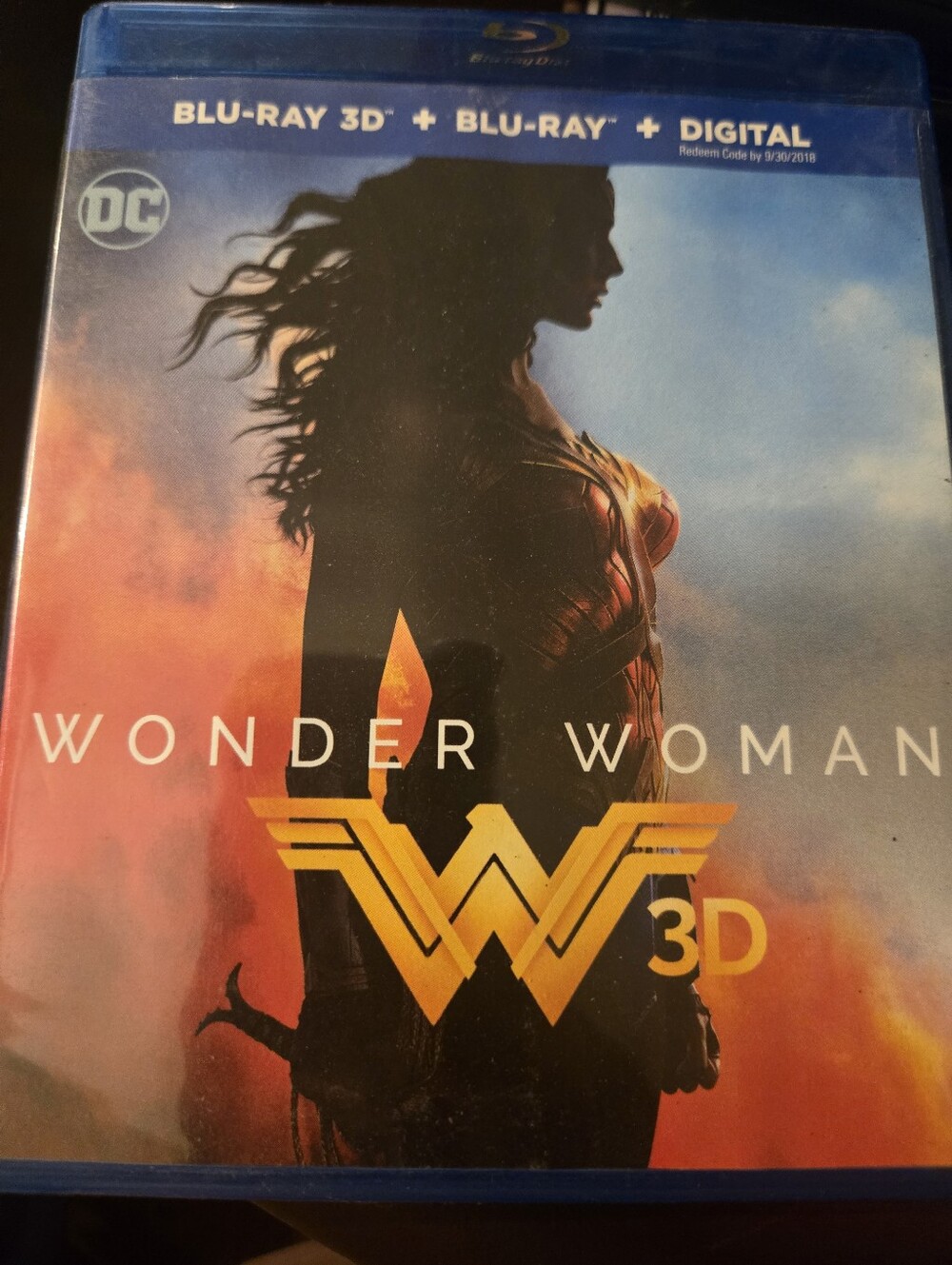 DC Wonder Woman 3D Blu-ray — Red, Blue & Gold Artwork
